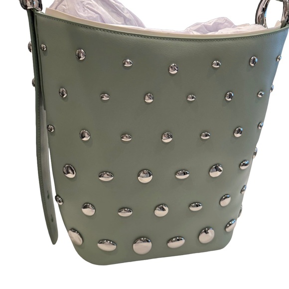kate spade Handbags - Kate Spade Halo Studded Leather Bucket Bag Light Green W/ Dust Bag NWT